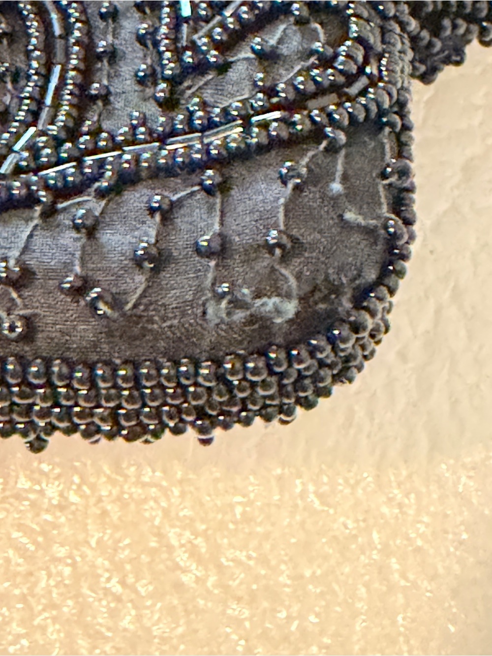 Vintage Schildkraut Black Beaded Formal Clutch Purse - Picture 8 of 13